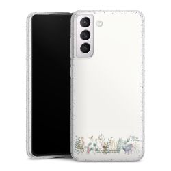 Silicone Glitter Case silver glitter