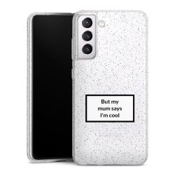 Silicone Glitter Case silver glitter