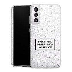 Silicone Glitter Case silver glitter