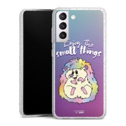 Silikon Glitter Case transparent-silber