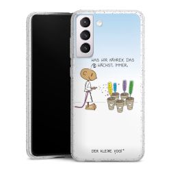 Silikon Glitter Case transparent-silber