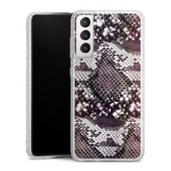 Silicone Glitter Case silver glitter