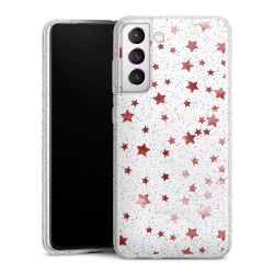 Silicone Glitter Case silver glitter