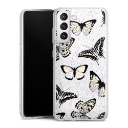 Silicone Glitter Case silver glitter