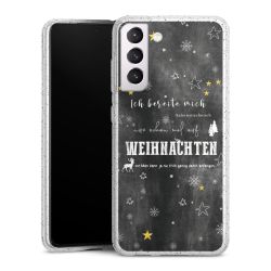 Silikon Glitter Case transparent-silber