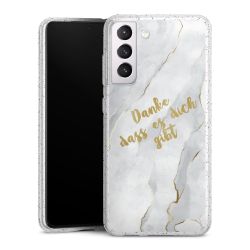 Silikon Glitter Case transparent-silber