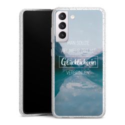 Silikon Glitter Case transparent-silber