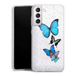 Silicone Glitter Case silver glitter