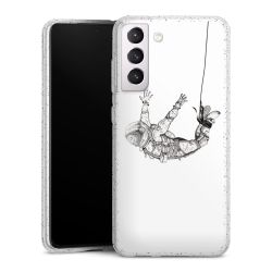 Silicone Glitter Case silver glitter