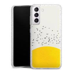 Silicone Glitter Case silver glitter