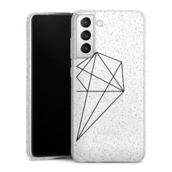 Silicone Glitter Case silver glitter