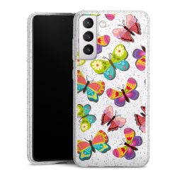 Silicone Glitter Case silver glitter