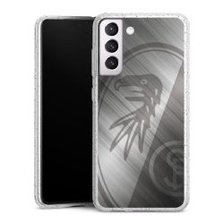 Silikon Glitter Case transparent-silber