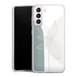 Silikon Glitter Case transparent-silber