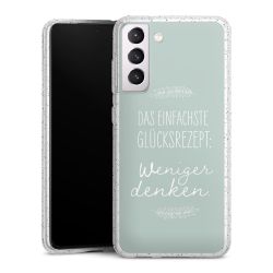 Silikon Glitter Case transparent-silber