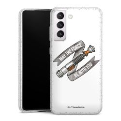 Silicone Glitter Case silver glitter