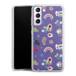 Silicone Glitter Case silver glitter