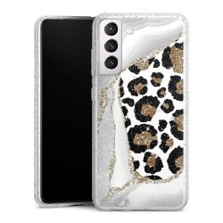 Silicone Glitter Case silver glitter