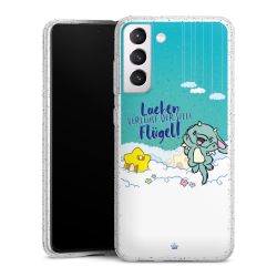 Silikon Glitter Case transparent-silber