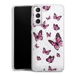 Silicone Glitter Case silver glitter