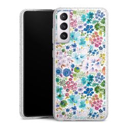 Silicone Glitter Case silver glitter