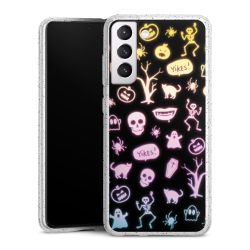 Silicone Glitter Case silver glitter