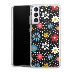 Silicone Glitter Case silver glitter