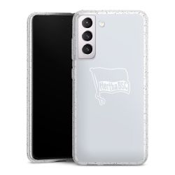 Silikon Glitter Case transparent-silber