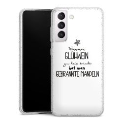 Silikon Glitter Case transparent-silber