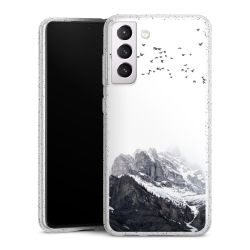 Silicone Glitter Case silver glitter