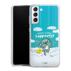 Silikon Glitter Case transparent-silber