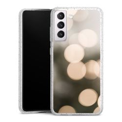 Silicone Glitter Case silver glitter