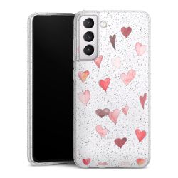 Silicone Glitter Case silver glitter