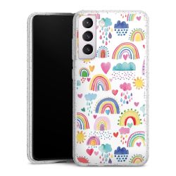 Silicone Glitter Case silver glitter