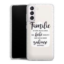 Silikon Glitter Case transparent-silber