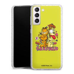 Silikon Glitter Case transparent-silber