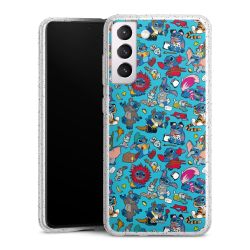 Silicone Glitter Case silver glitter