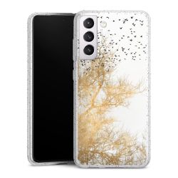 Silicone Glitter Case silver glitter