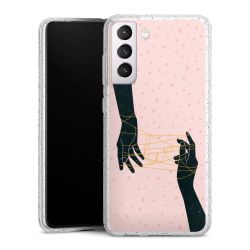 Silicone Glitter Case silver glitter