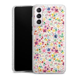 Silicone Glitter Case silver glitter