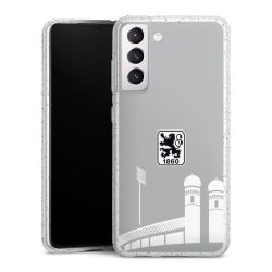 Silikon Glitter Case transparent-silber