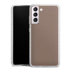 Silikon Glitter Case transparent-silber