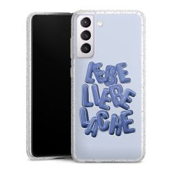 Silicone Glitter Case silver glitter