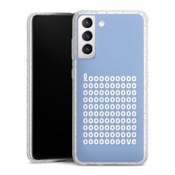 Silicone Glitter Case silver glitter