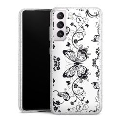 Silicone Glitter Case silver glitter