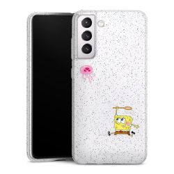 Silicone Glitter Case silver glitter