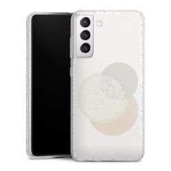 Silikon Glitter Case transparent-silber