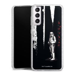 Silikon Glitter Case transparent-silber