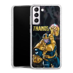 Silikon Glitter Case transparent-silber