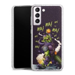 Silikon Glitter Case transparent-silber